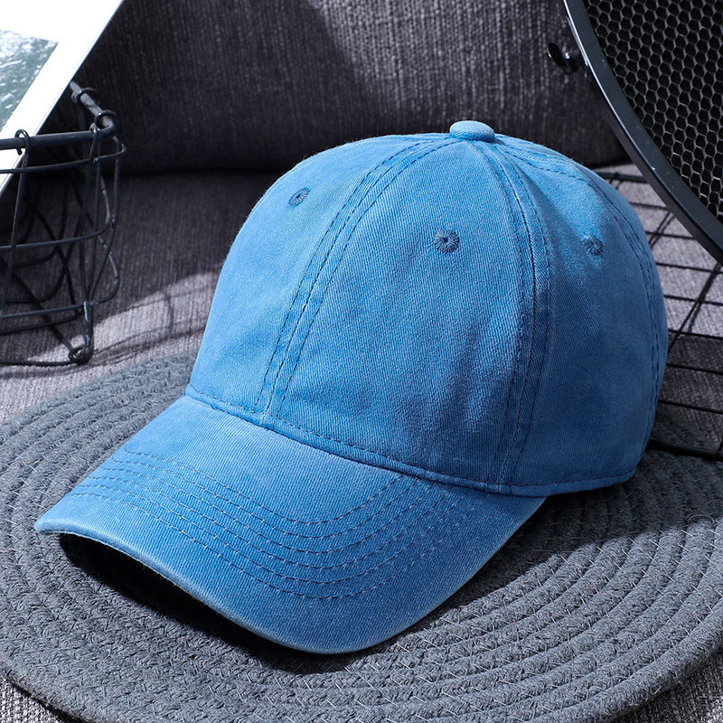 Washed Baseball Caps For Men And Women Outdoor Distressed Sun Hats Simple Caps