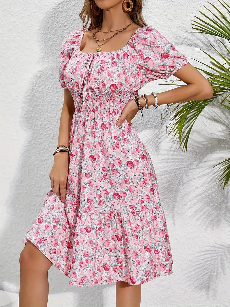 Women's Printed Casual Short-sleeved Dress