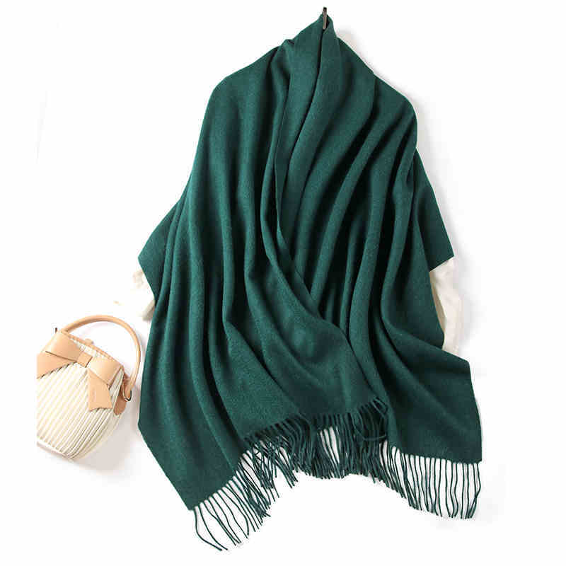 Fashionable All-matching Australian Pure Wool Solid Color Shawl