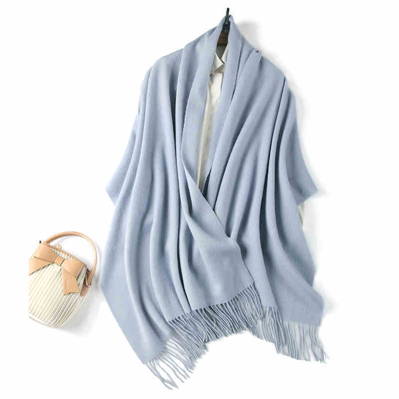 Fashionable All-matching Australian Pure Wool Solid Color Shawl