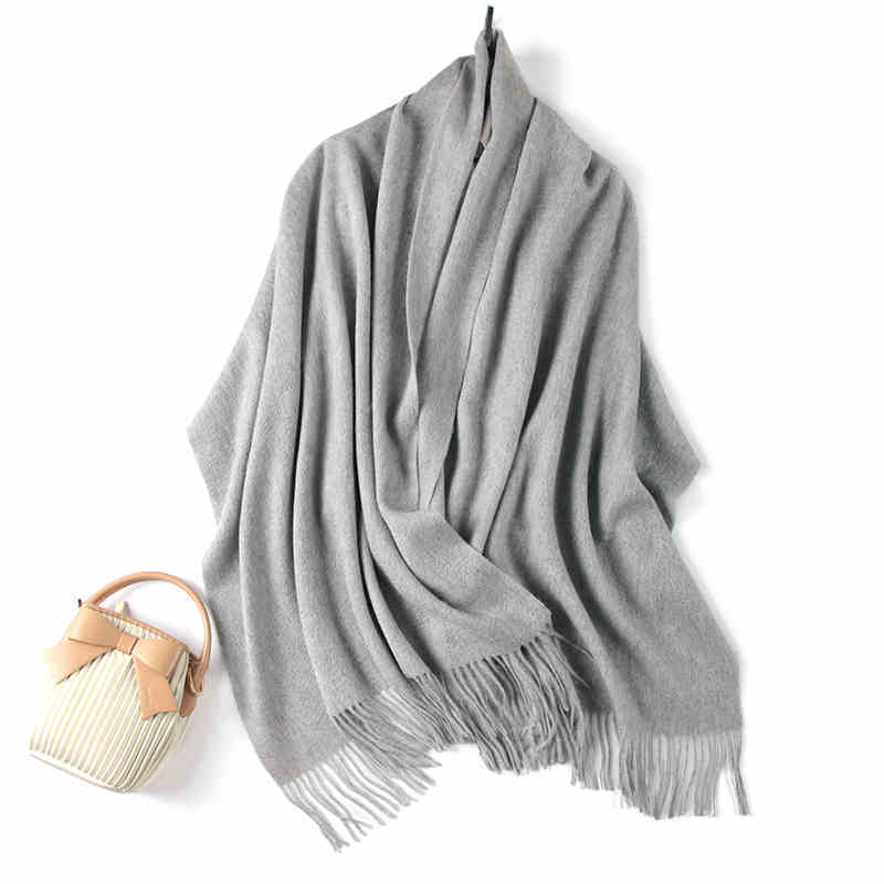 Fashionable All-matching Australian Pure Wool Solid Color Shawl