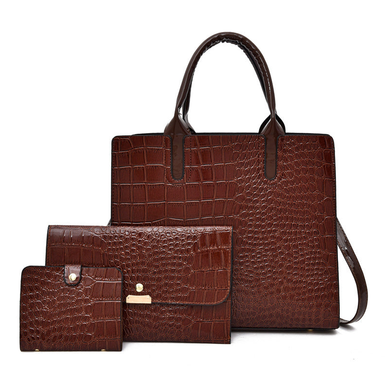 Three-piece Vintage Western Style Pattern Handbag