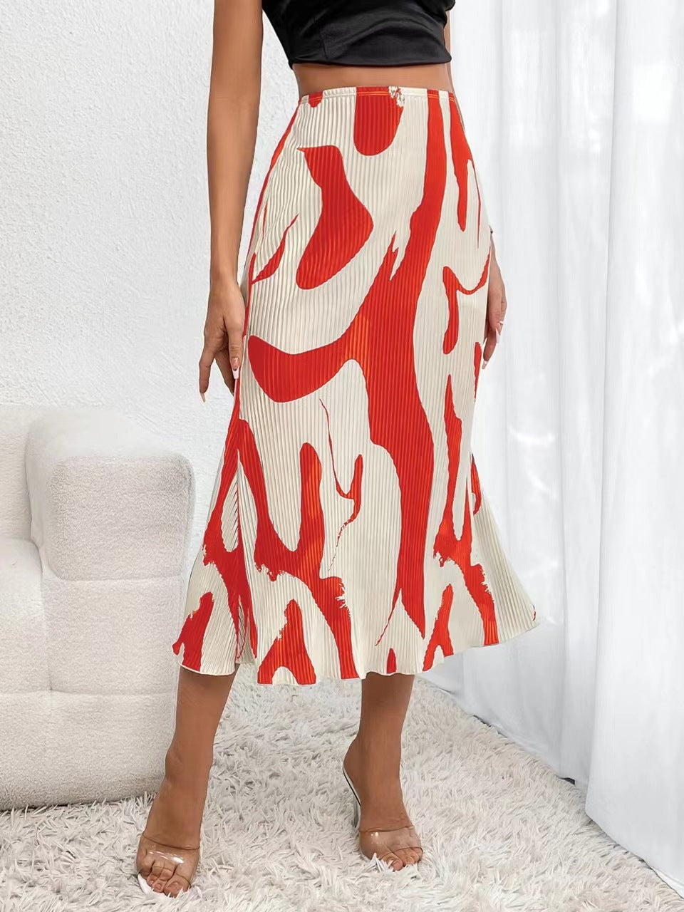 Summer New Women's Printed Skirt