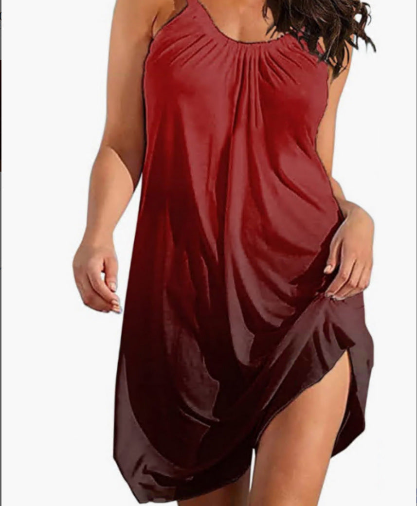 Foreign Trade Cross-border European And American Ladies Summer Half-length Urban Leisure Dress