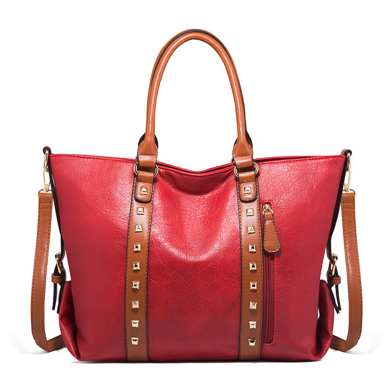 Large-capacity Leather Shoulder Bag For Ladies