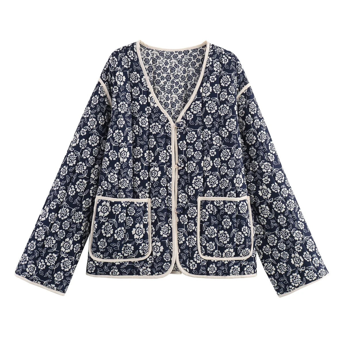 Women's Clothing Duplex Printing Pack Cotton Jacket