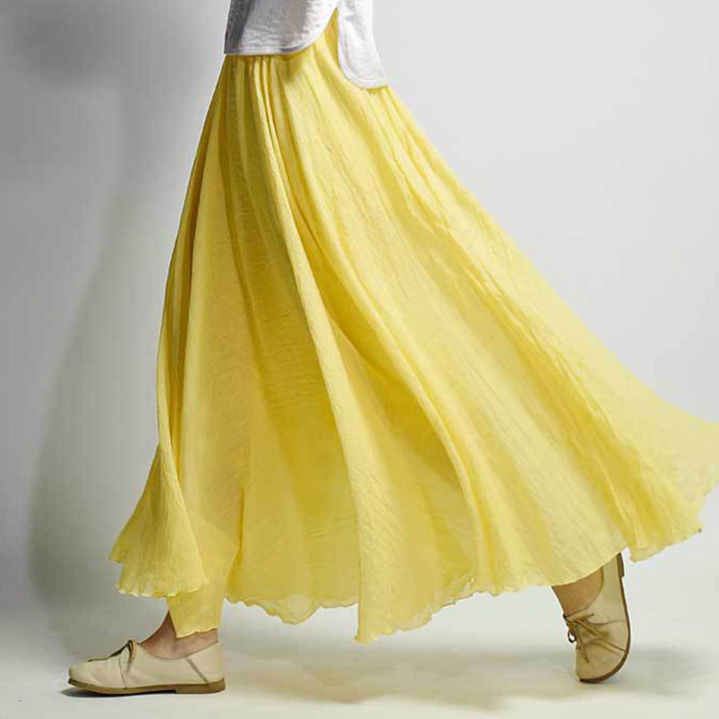 Cotton Linen Style Skirt, Soft And Flowing Skirt, Travel Skirt, Beach Skirt, Gift For Daughter, Pink Skirt, Custom Size