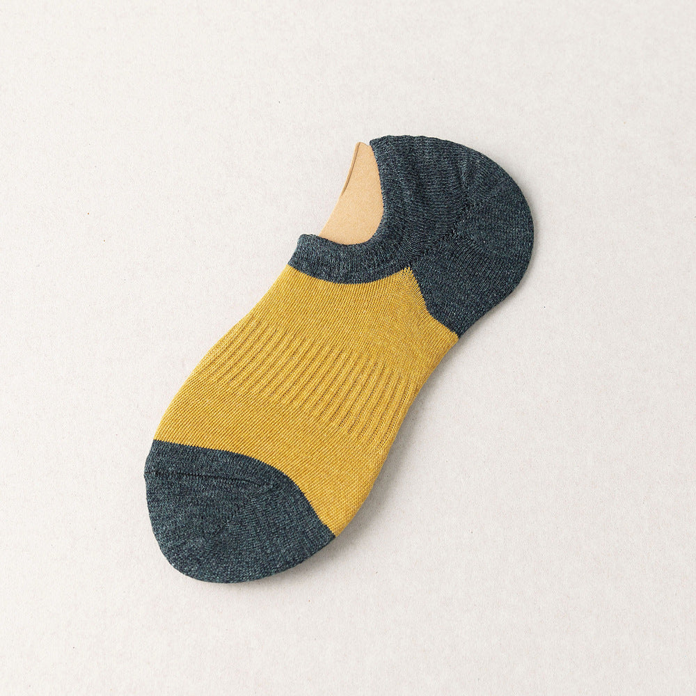 Summer Color Block Invisible Socks Retro Plus Size