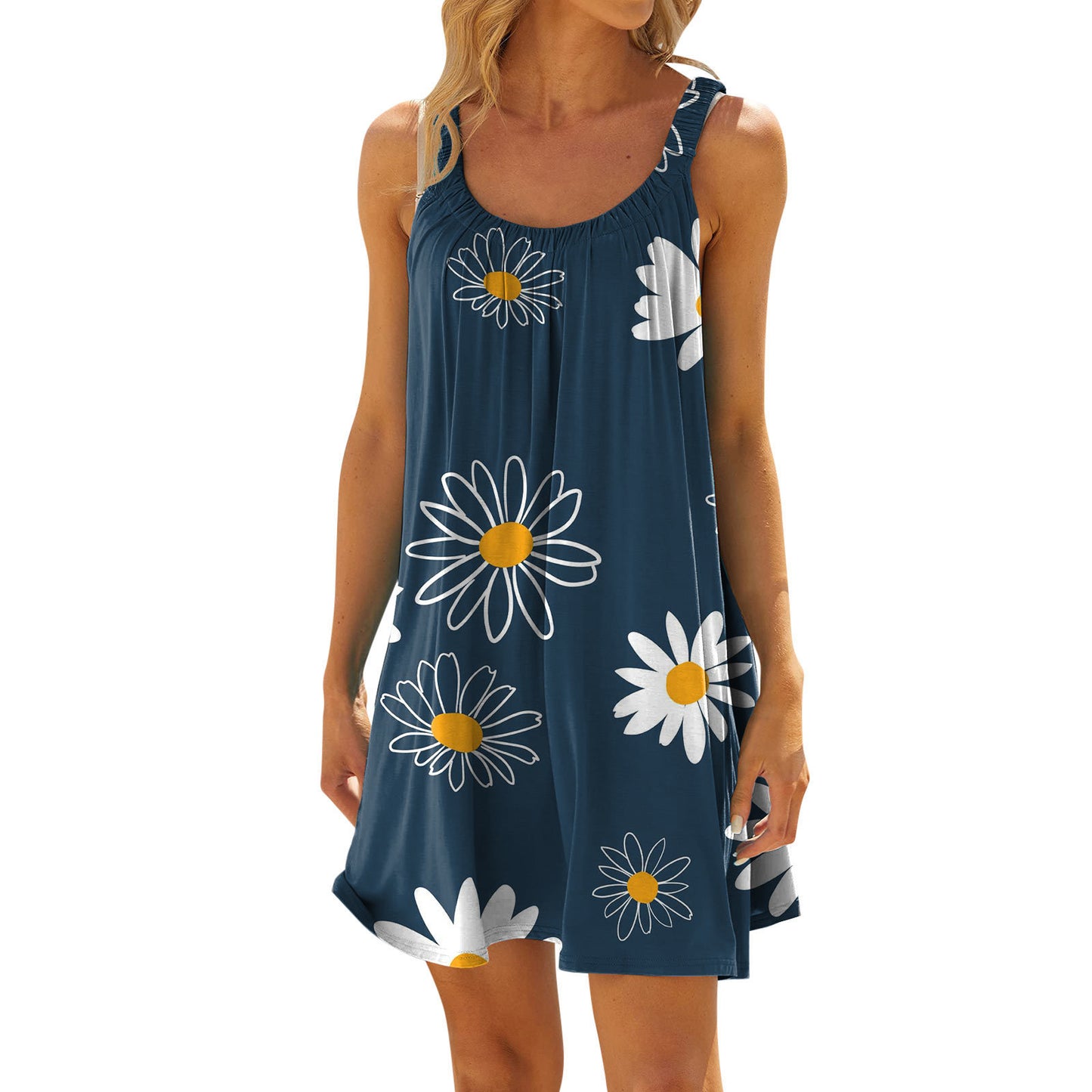 Women's Sunflower 3D Digital Printing Dress