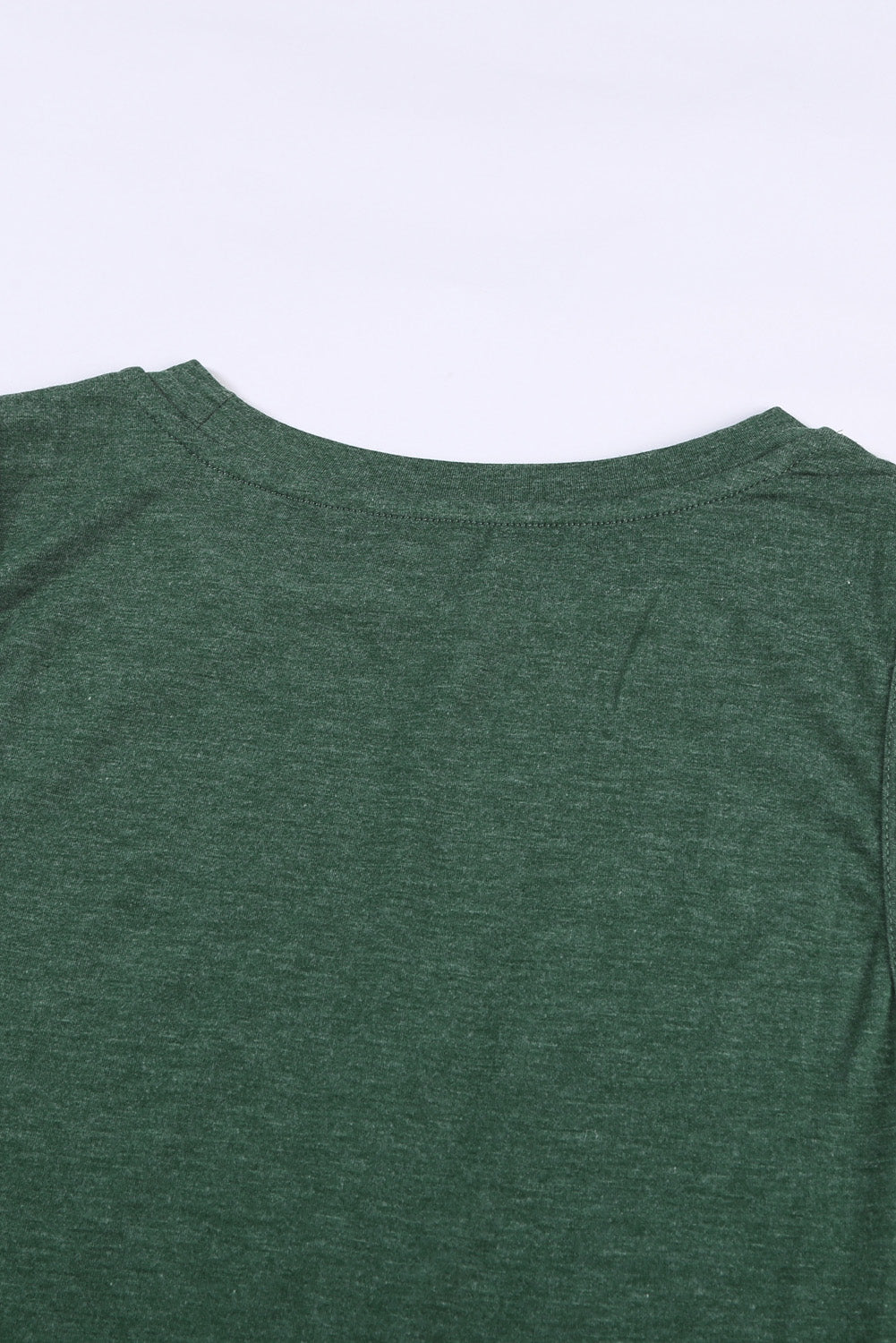 Green Solid Color Crewneck Sleeveless Top