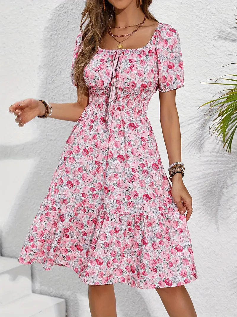 Women's Printed Casual Short-sleeved Dress