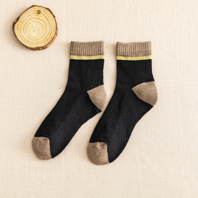 Men's Versatile Color Matching Medium Tube Socks