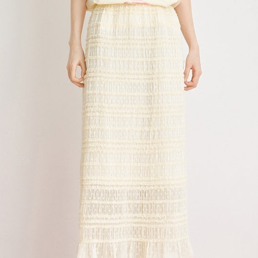 Straight Embroidered Skirt Sense Of Design Chic Beautiful Midi Dress