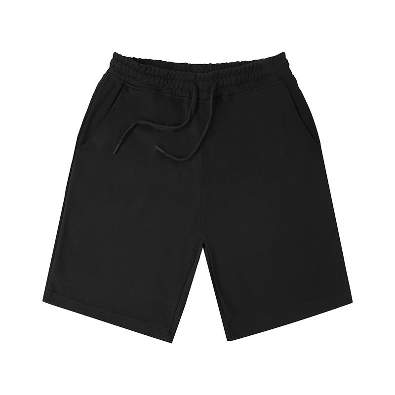 Men's And Women's Same Heavy Knit Sports Drawstring Straight Shorts