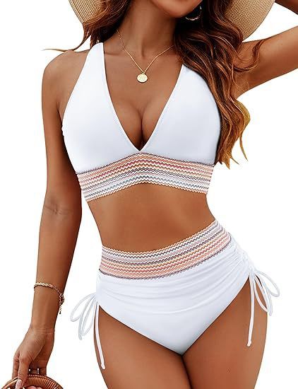 Fashion Women's High Waist Bikini Split Suit