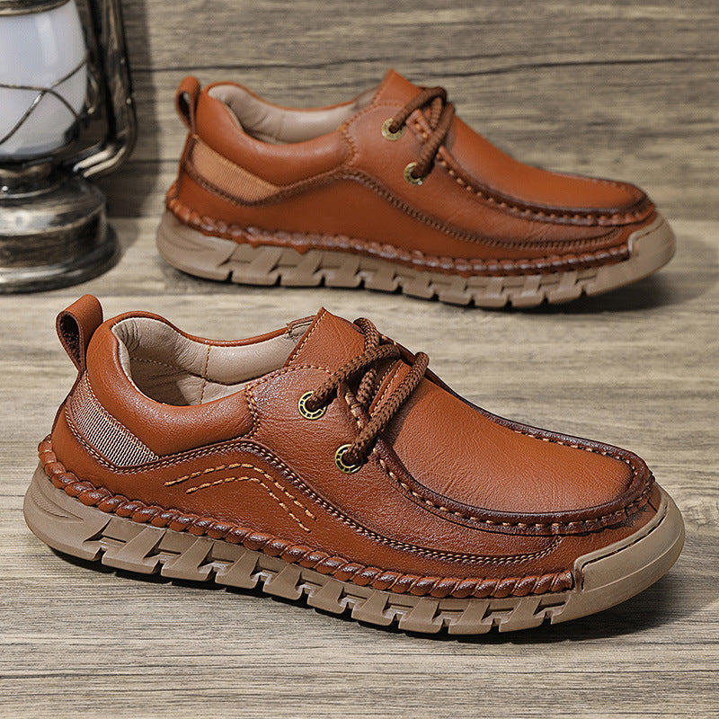 Hand-stitched Business Leather Shoes Outdoor Leisure