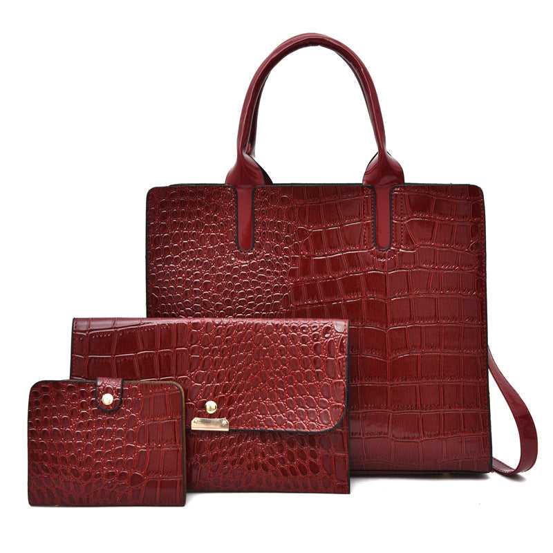 Three-piece Vintage Western Style Pattern Handbag