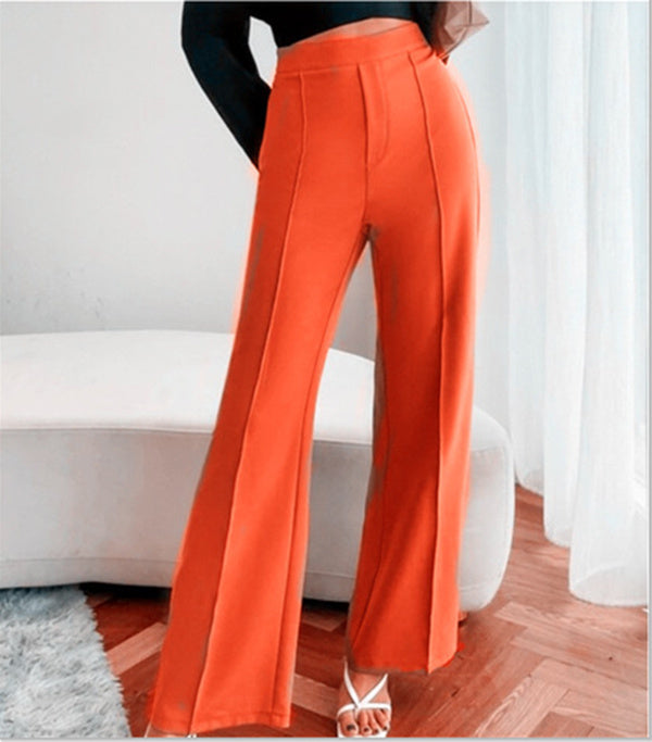 Loose Straight Pants Women High Waist Casual Trousers