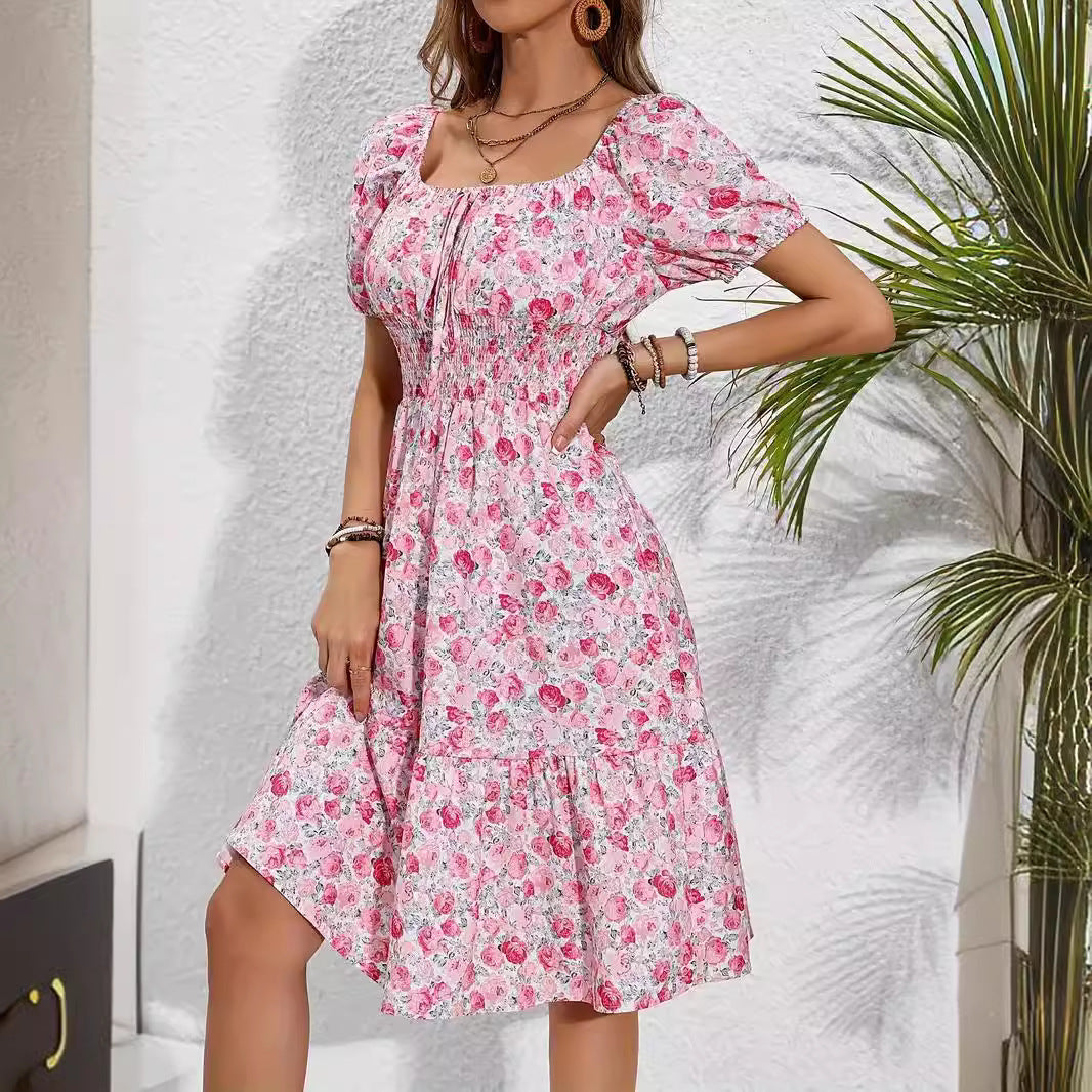 Women's Printed Casual Short-sleeved Dress