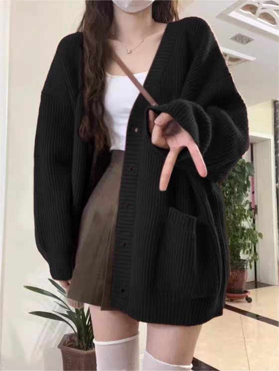 Sweater Coat Women's Loose Outer Wear Knitted Cardigan