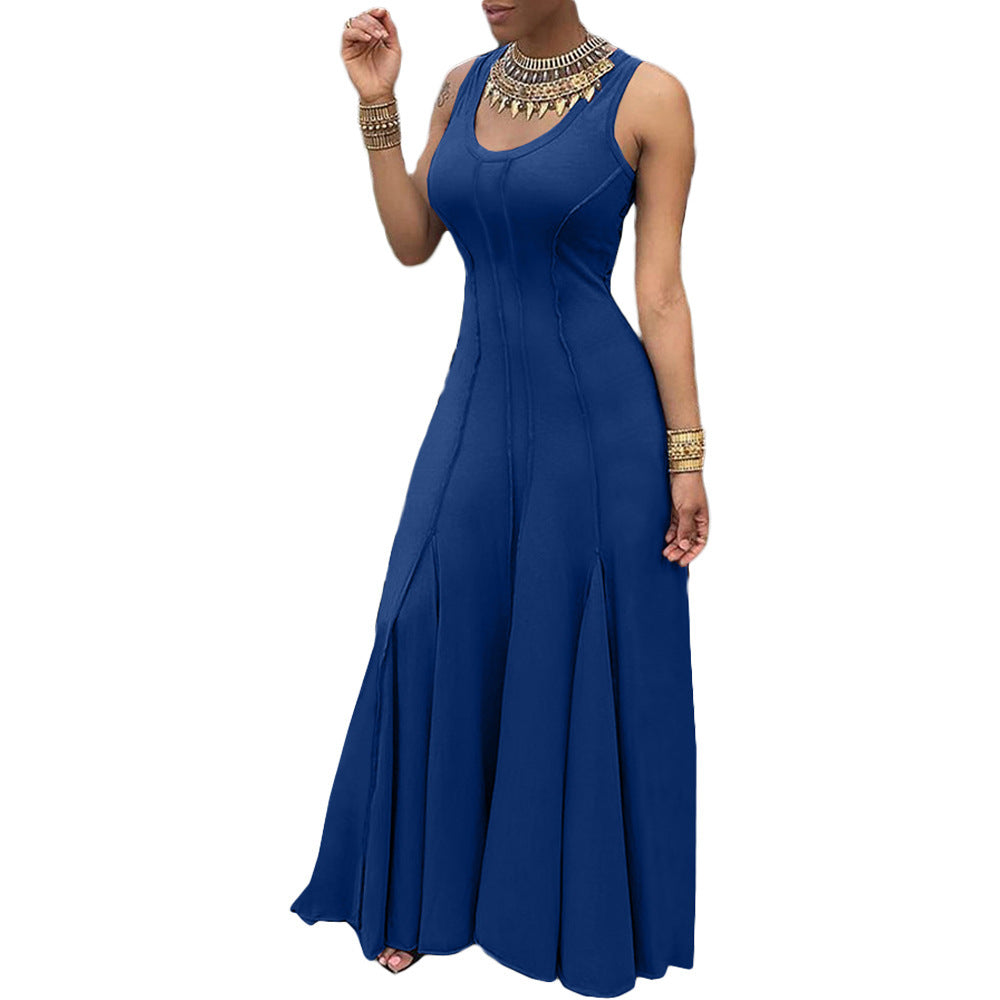 Solid Color Sleeveless Women's Clothing Dress