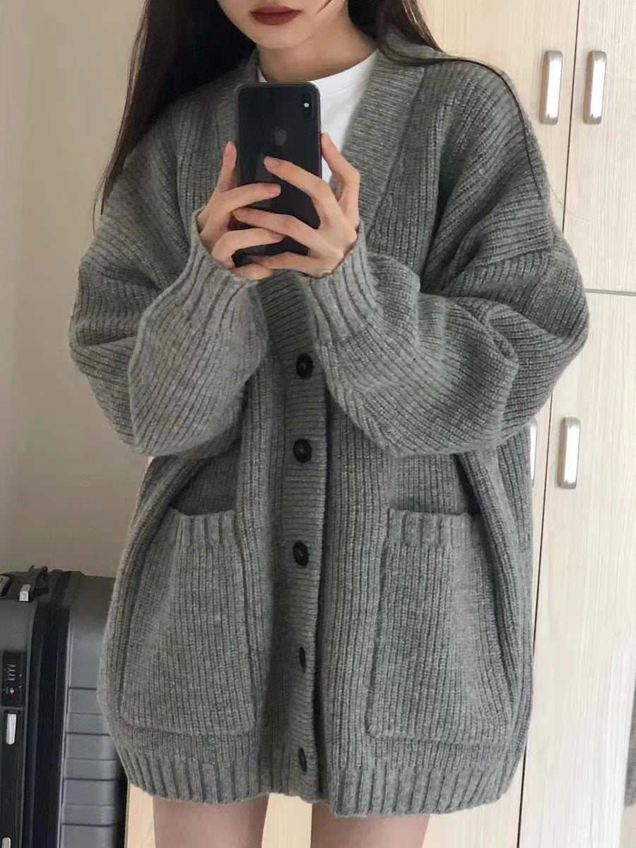 Sweater Coat Women's Loose Outer Wear Knitted Cardigan